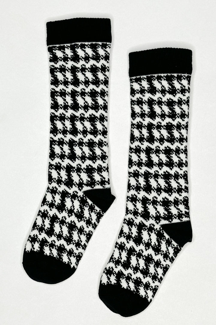 Meia Pata Houndstooth Knee High Socks | Millie and John