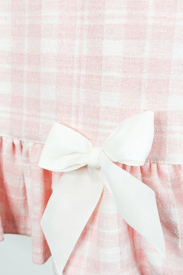 Phi "Elle" Pink Plaid Drop Waist Dress | Millie and John