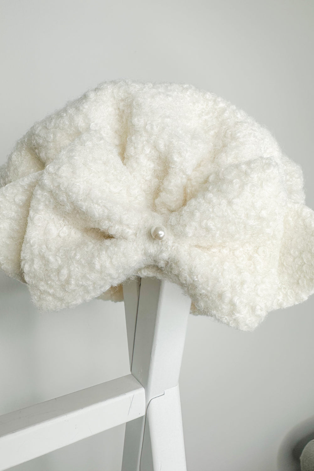 Puro Mimo Ivory Bouclé Beret | Millie and John