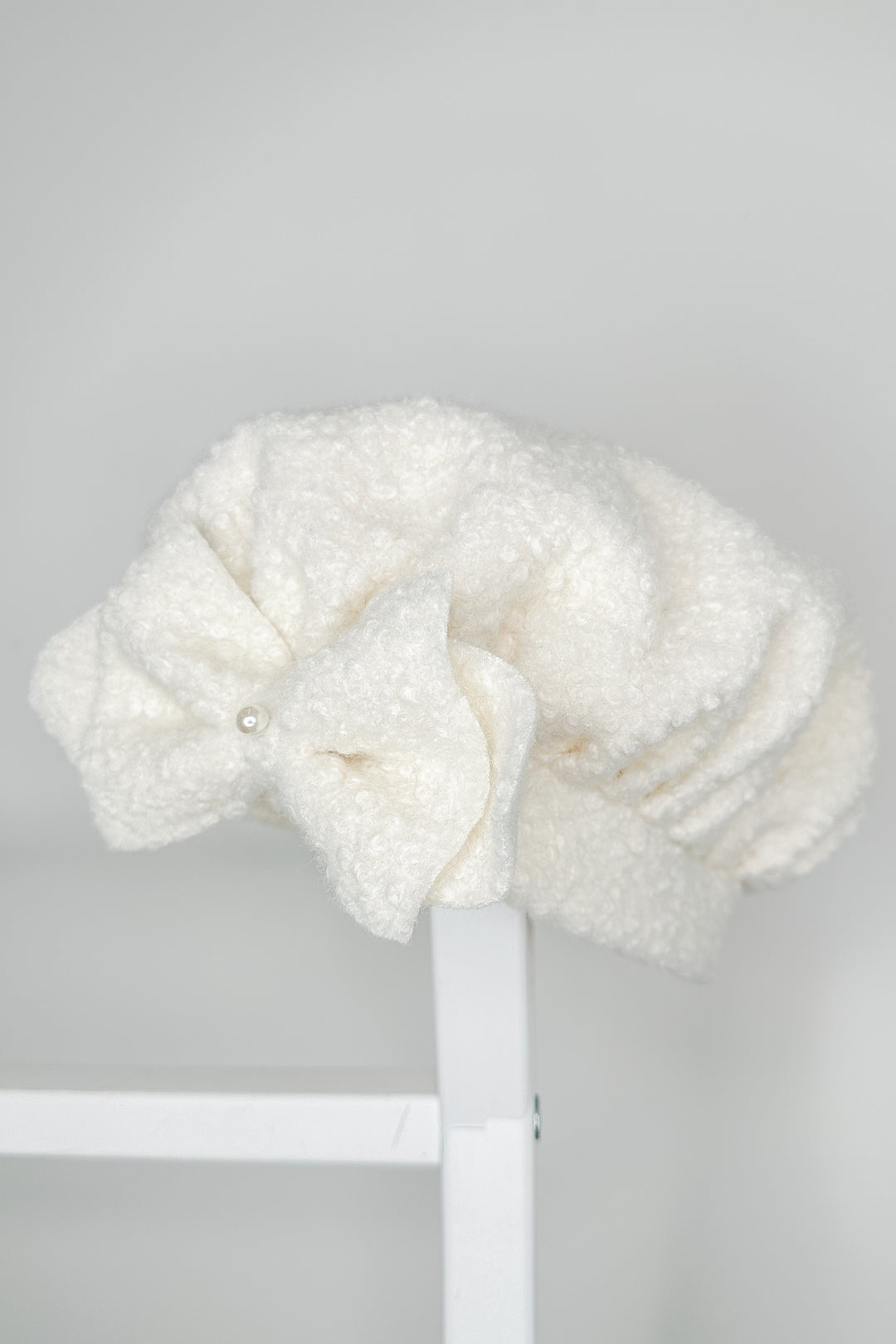 Puro Mimo Ivory Bouclé Beret | Millie and John