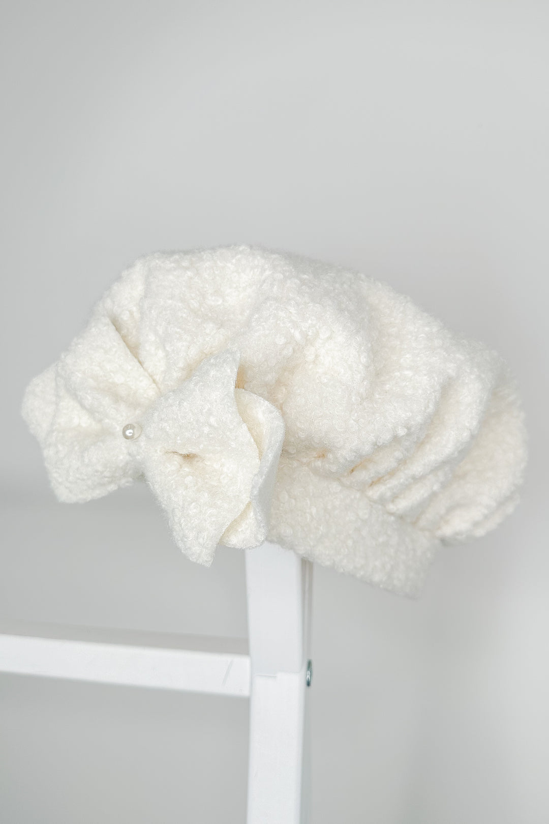 Puro Mimo Ivory Bouclé Beret | Millie and John