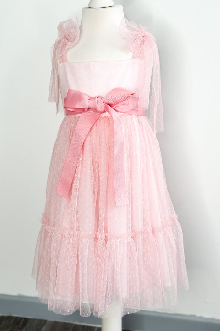 Phi "Aurora" Pink Tulle Dress | Millie and John