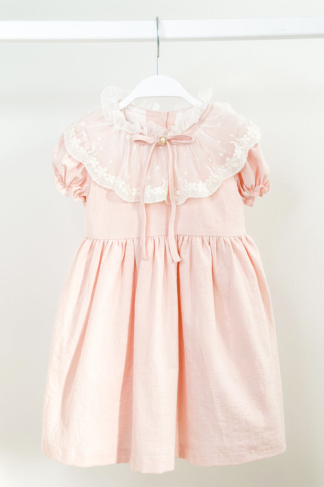 Fofettes "Arabella" Pink Lace Collar Dress | Millie and John