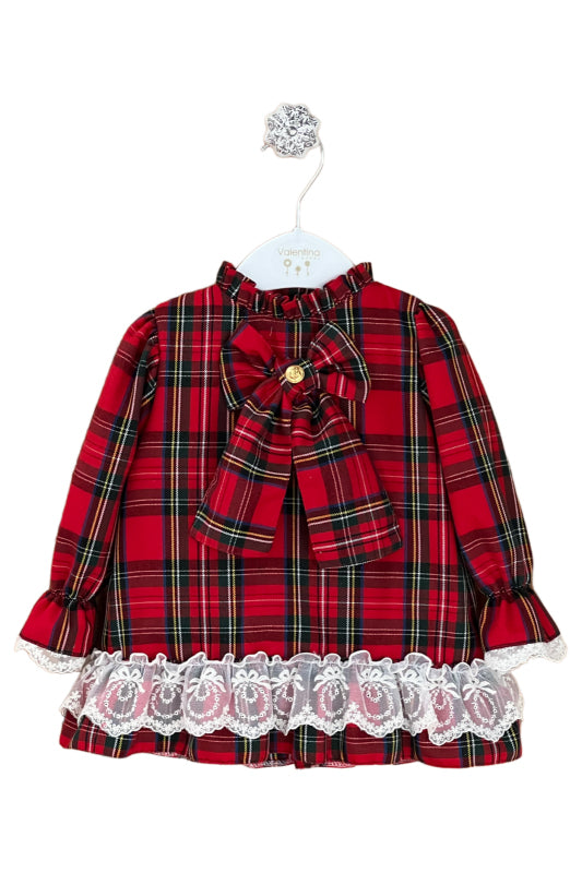 Valentina Bebes PREORDER "Norah" Red Tartan Dress & Bloomers | Millie and John