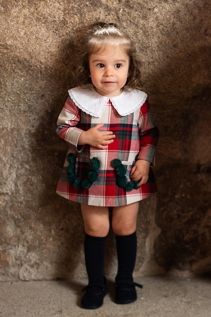 Foque "Ophelia" Red Tartan Dress & Bloomers | Millie and John