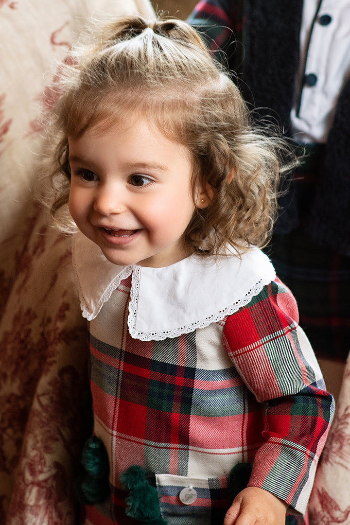 Foque "Ophelia" Red Tartan Dress & Bloomers | Millie and John