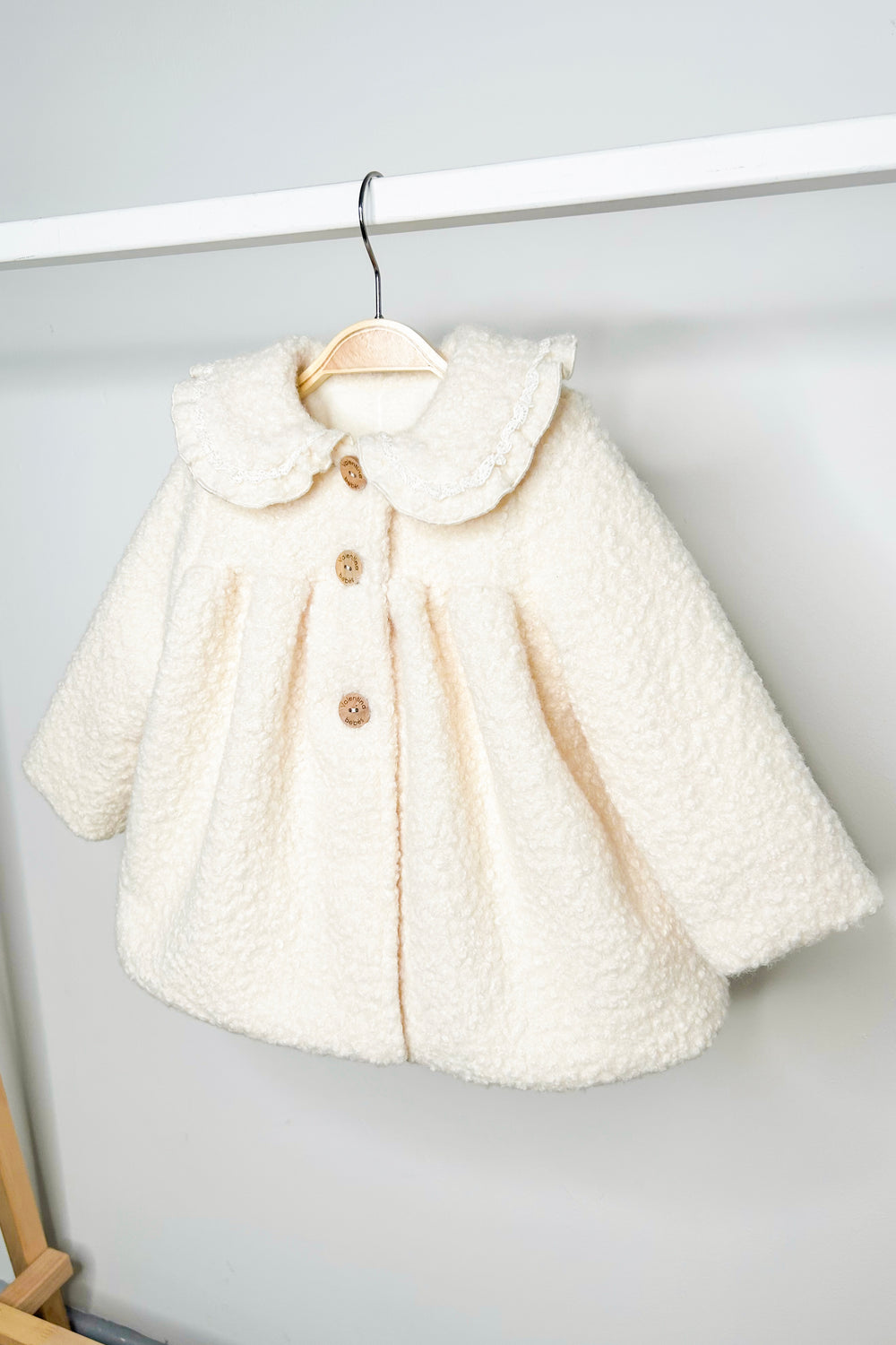 Valentina Bebes Ivory Bouclé Coat | Millie and John