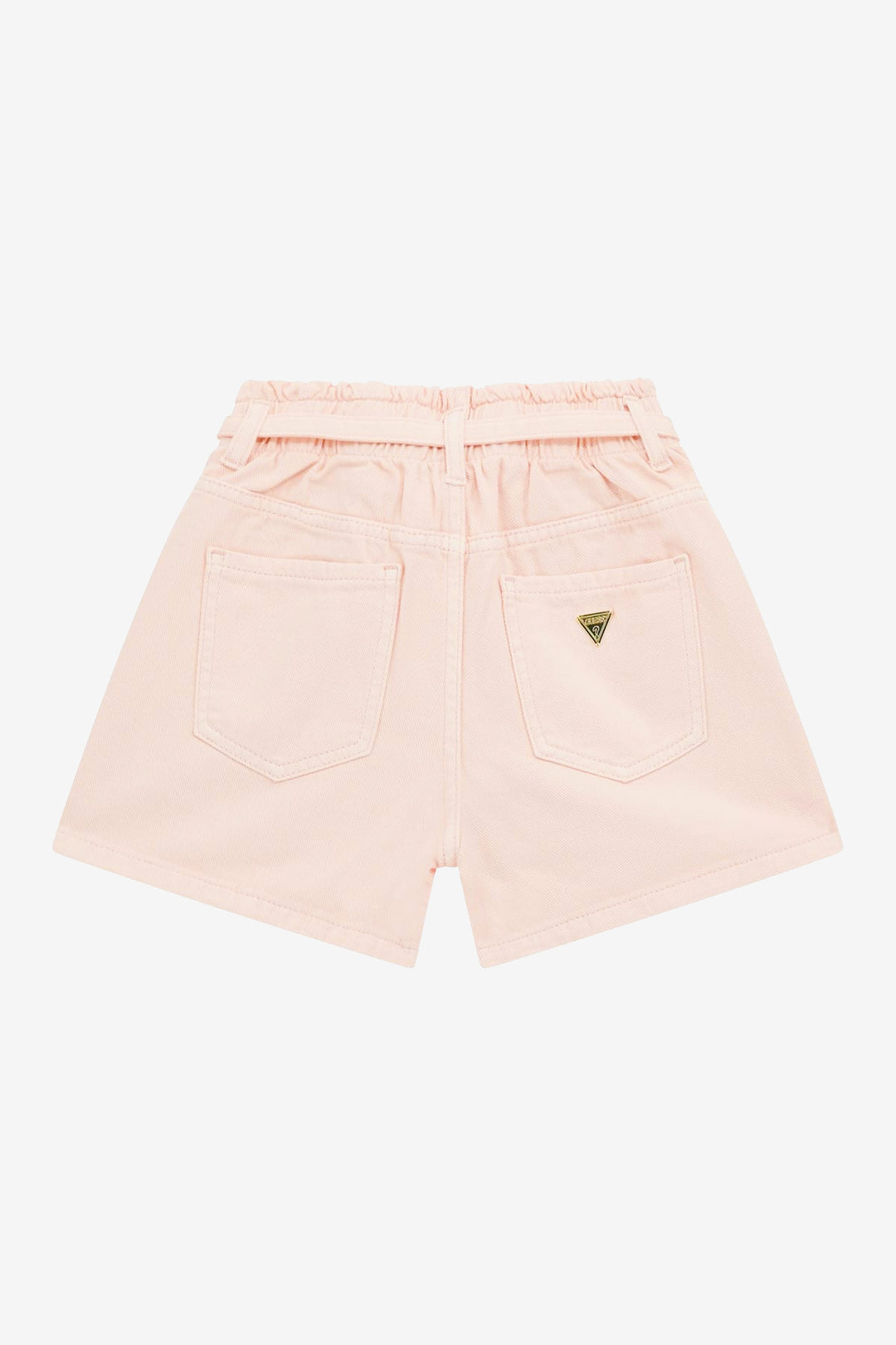 GUESS® Kids "Emery" Peach Diamanté Logo T-Shirt & Denim Shorts | Millie and John