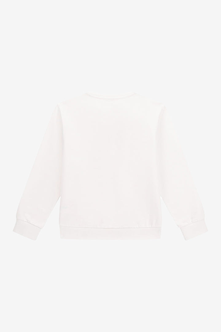 GUESS® Kids "Sorrel" White & Red Sequin Cherry Sweatshirt | Millie and John