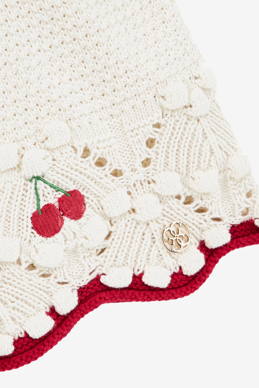 GUESS® Kids "Edie" Ivory & Red Knitted Cherry Top & Shorts | Millie and John