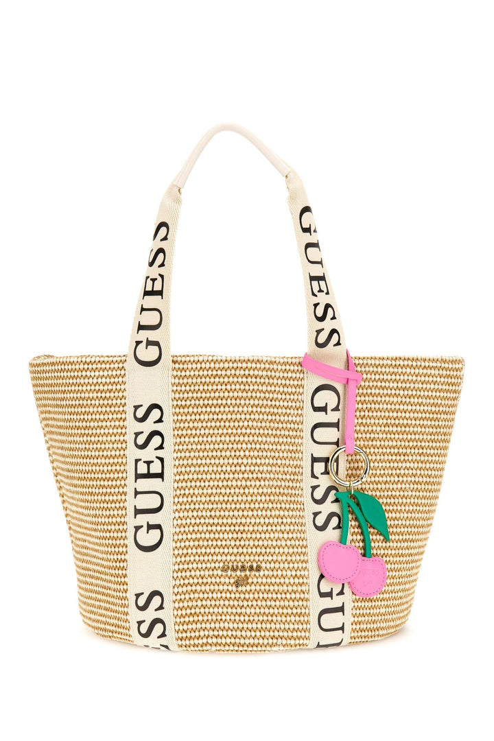GUESS® Kids "Tula" Sand Straw Shopper Bag | Millie and John