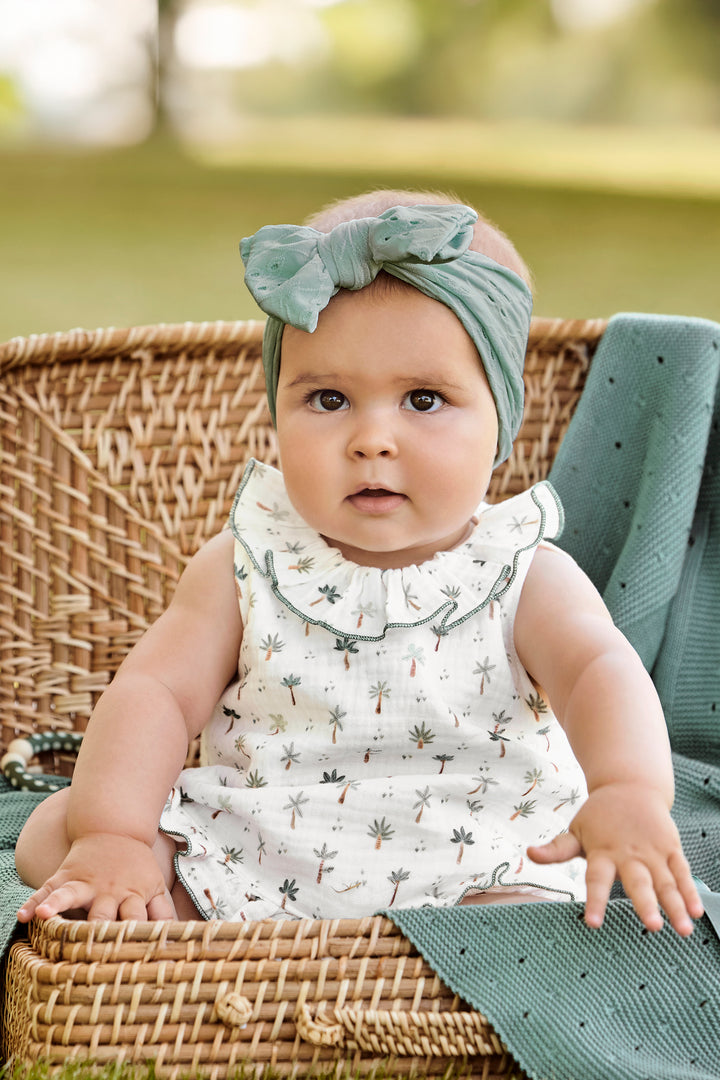 Juliana "Etta" Leaf Green Palm Tree Dress & Bloomers | Millie and John