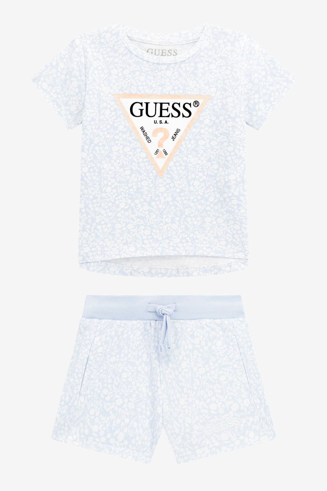 GUESS® Kids "Nell" Blue Floral T-Shirt & Shorts | Millie and John
