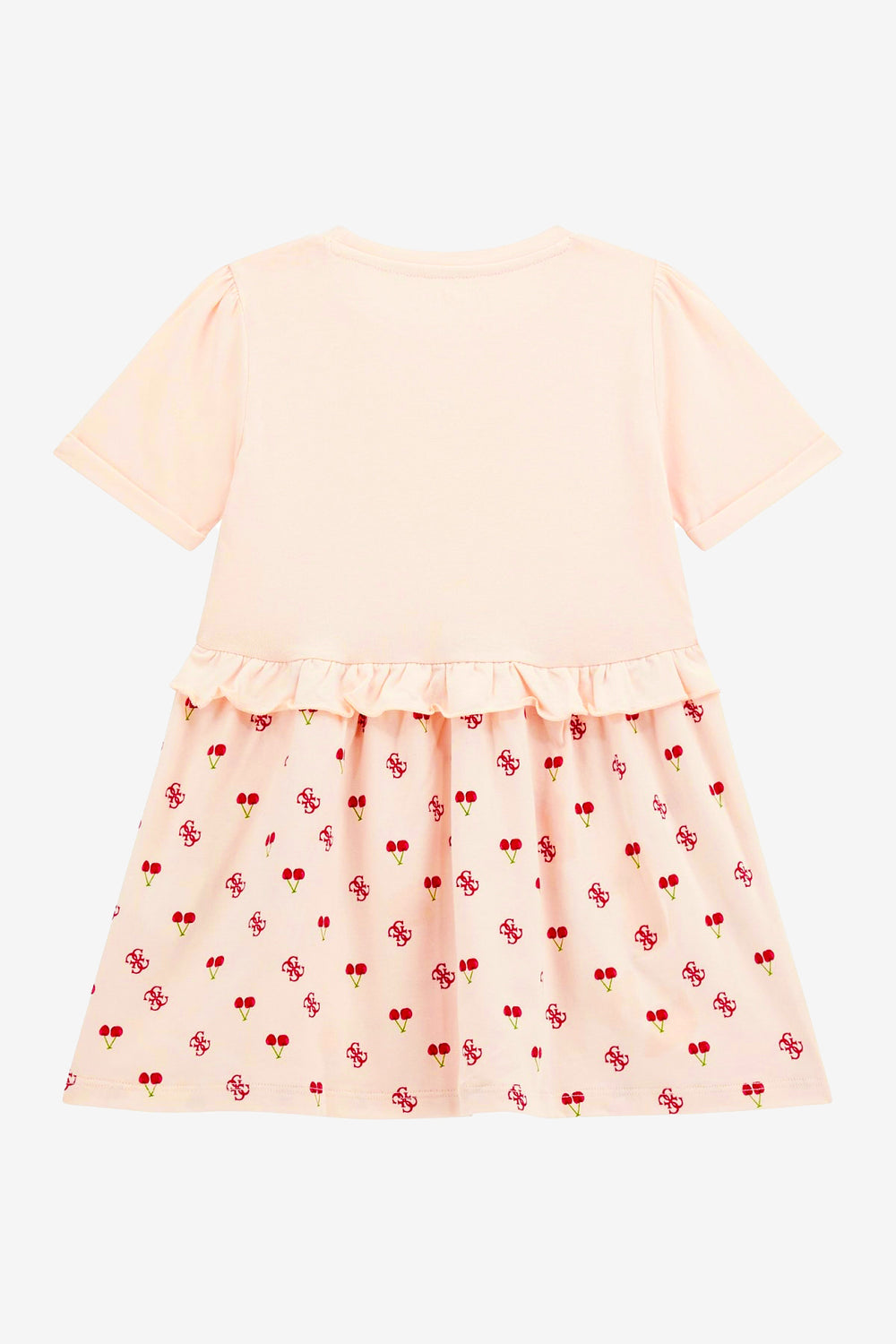 GUESS® Kids "Suki" Peach & Red Cherry Print Dress | Millie and John