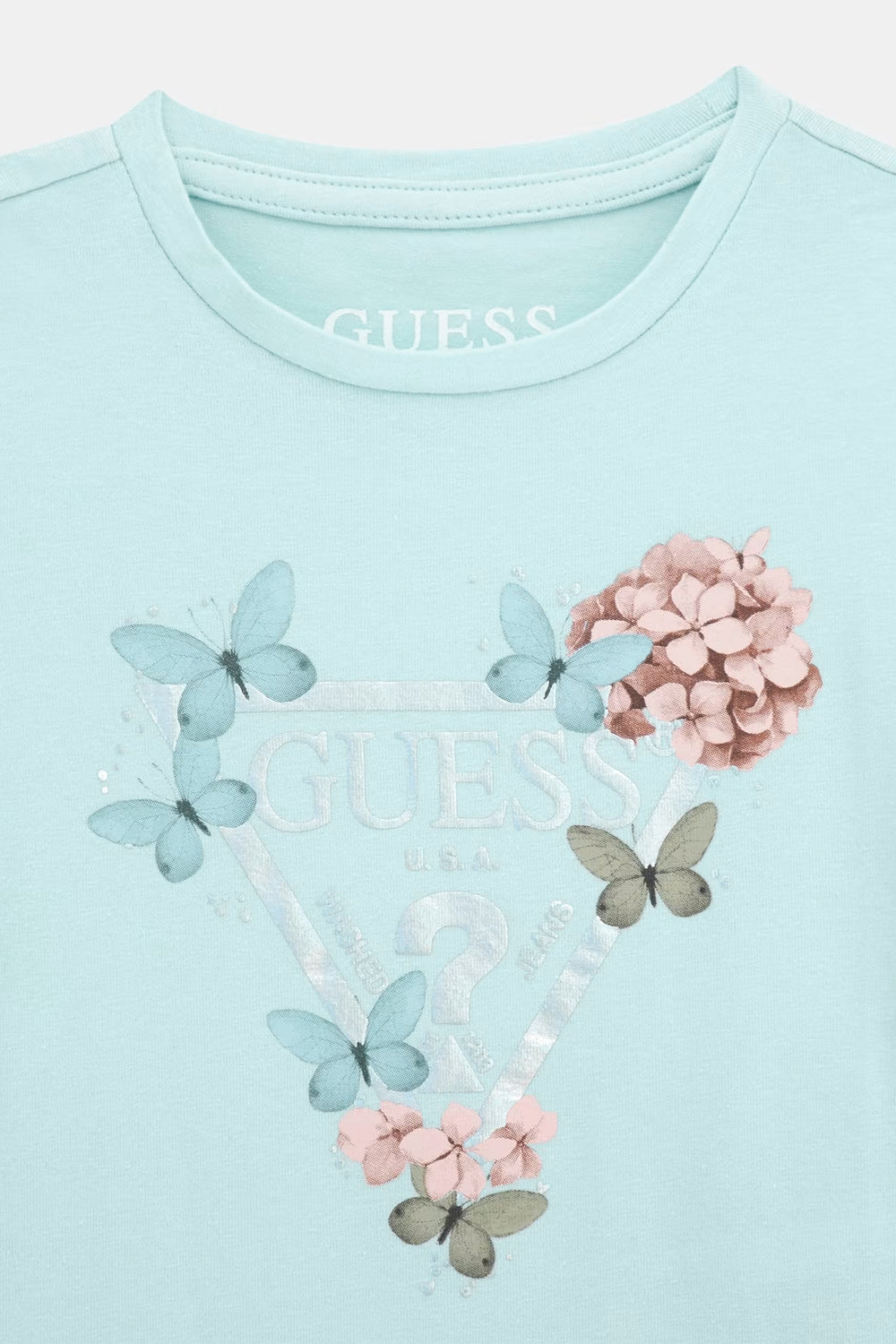 GUESS® Kids "Faye" Mint T-Shirt & Butterfly Shorts | Millie and John