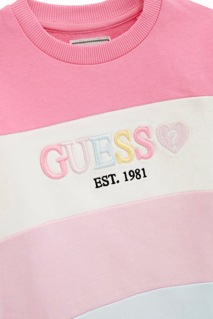 GUESS® Kids "Maya" Pink & Blue Colour Block Tracksuit | Millie and John