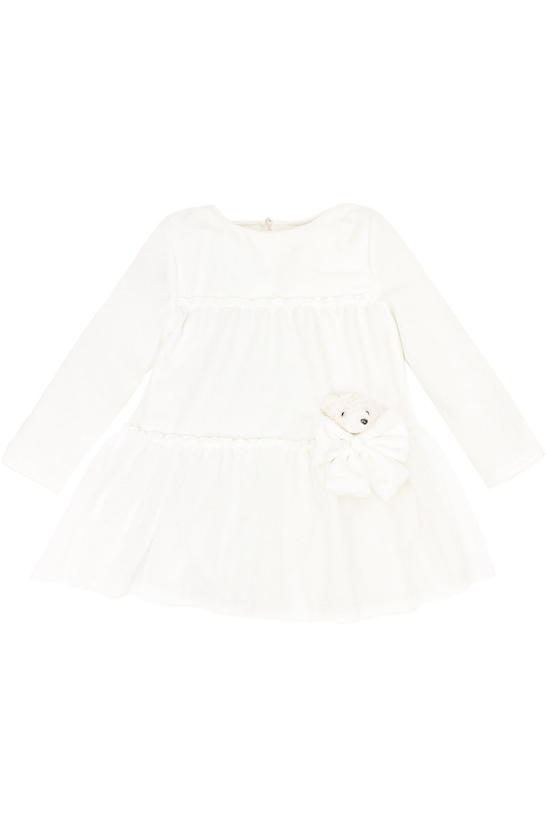 Jamiks "Lisbeth" Ivory Velour Tulle Teddy Dress | Millie and John
