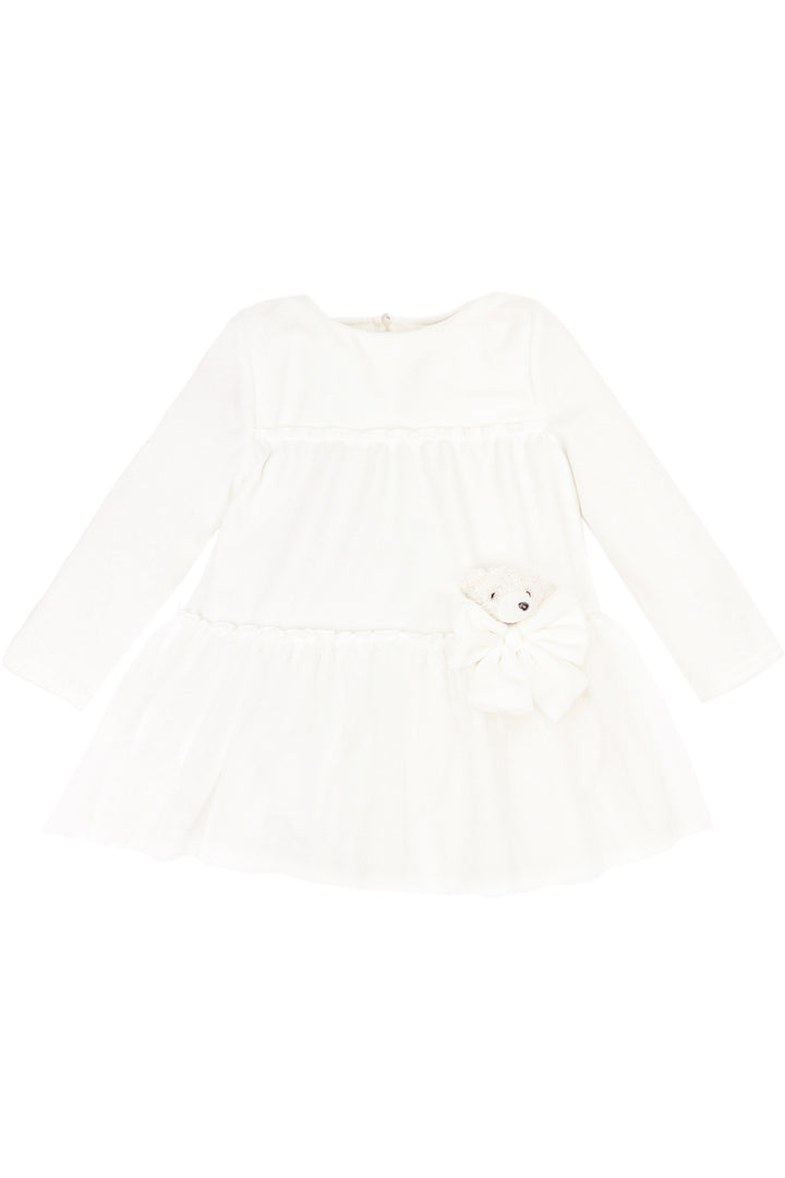 Jamiks "Lisbeth" Ivory Velour Tulle Teddy Dress | Millie and John