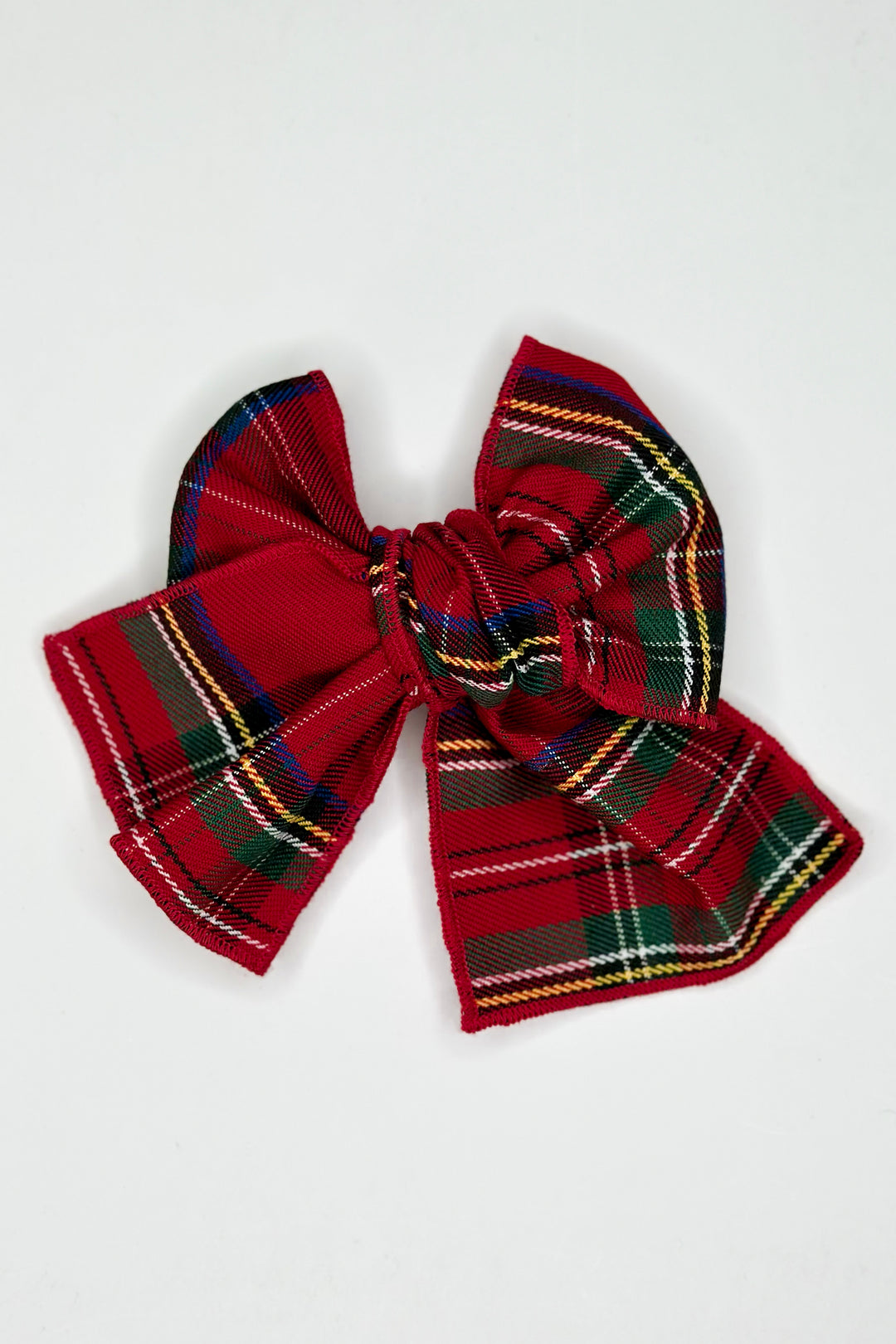 Red & Bottle Green Tartan Hair Bow