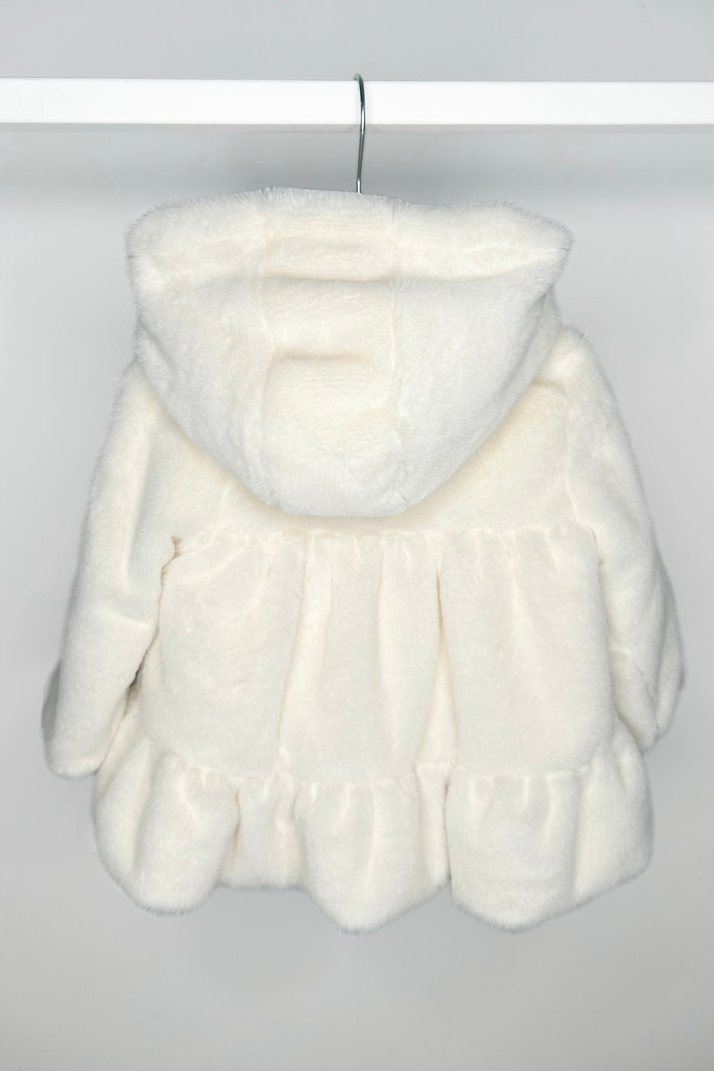 Valentina Bebes Ivory Faux Fur Hooded Coat | Millie and John