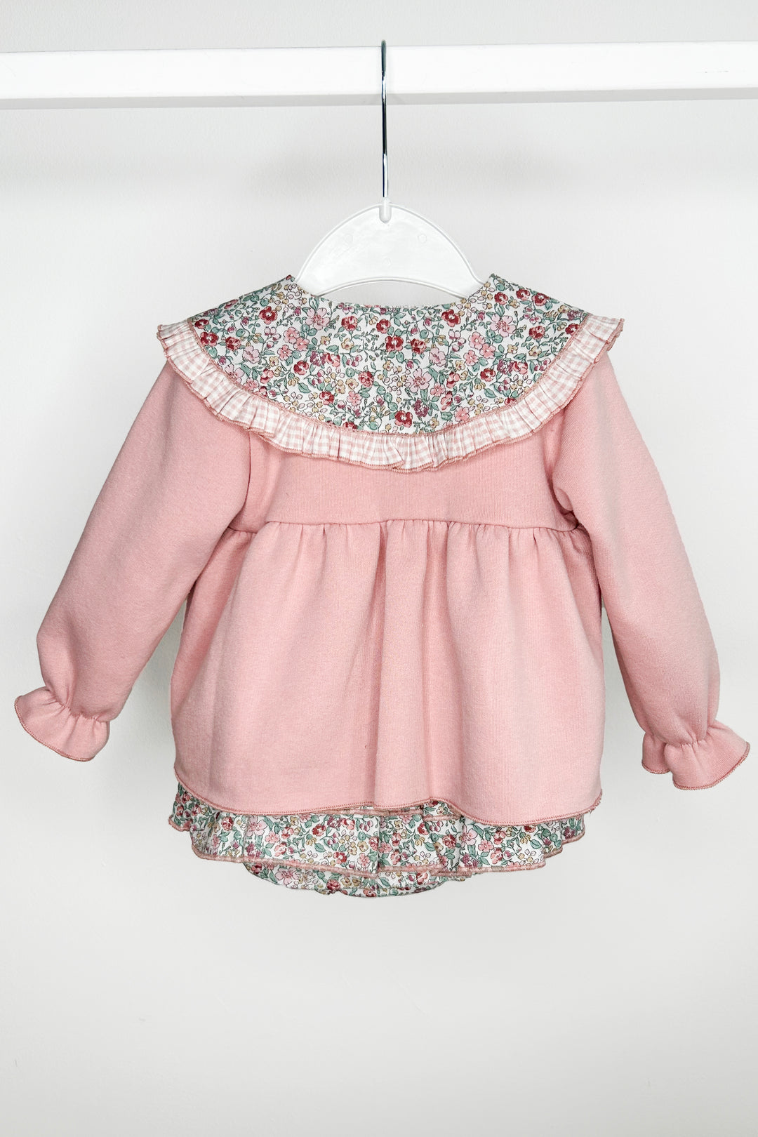 Valentina Bebes "Shelby" Dusky Pink Sweatshirt & Floral Skirt | Millie and John