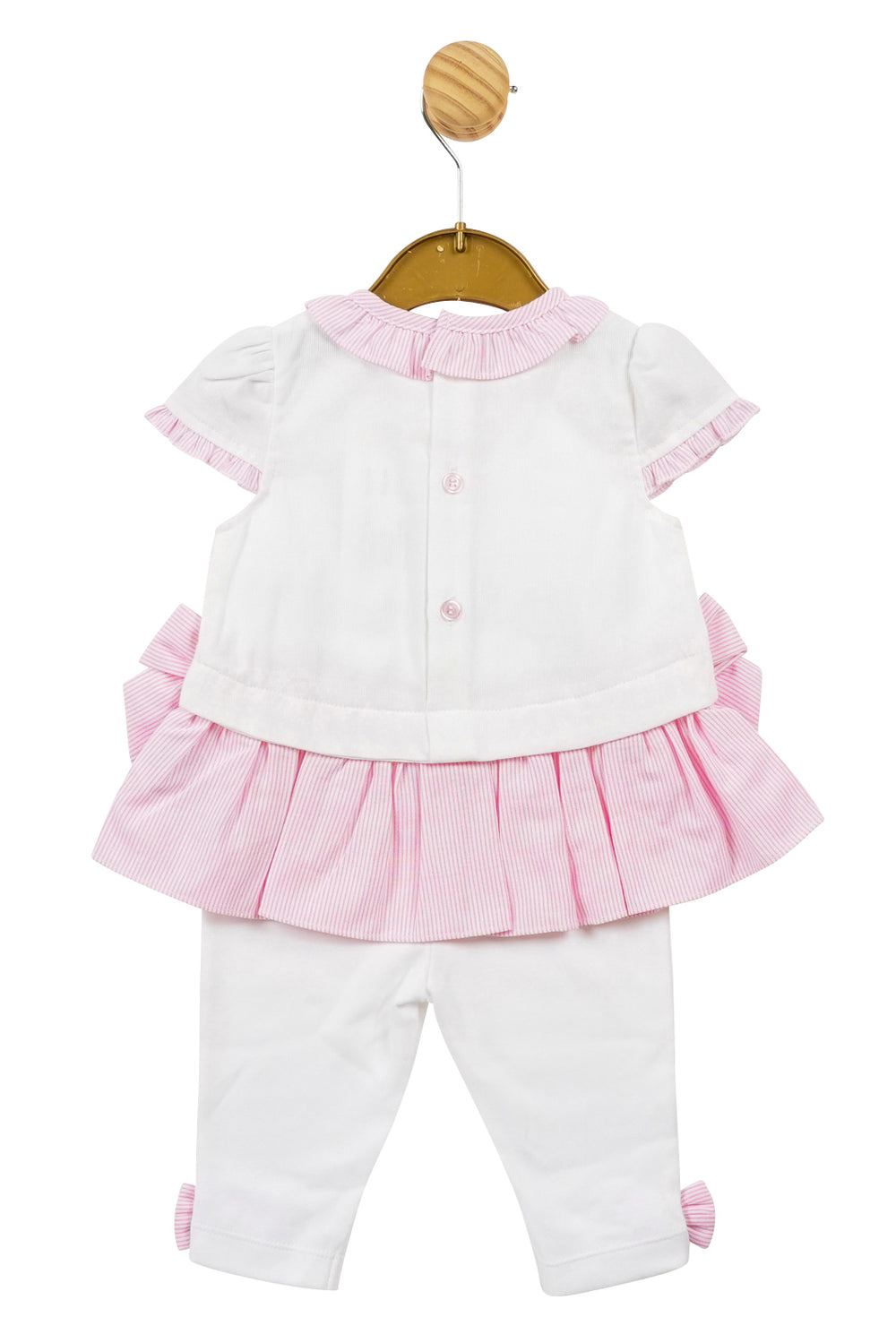 Mintini Baby "Imogen" Pink Striped Blouse & Leggings | Millie and John