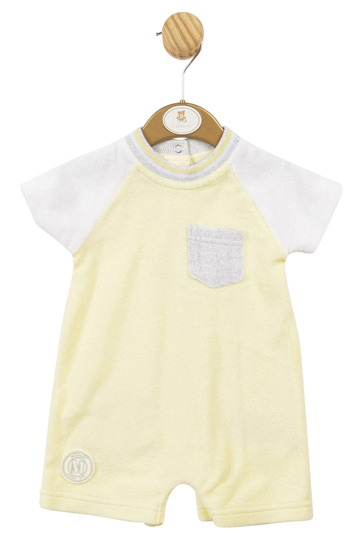 Mintini Baby "August" Lemon Terry Towelling Romper | Millie and John