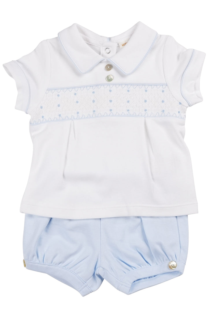 Mintini "Benjamin" Baby Blue Smocked Top & Jam Pants | Millie and John