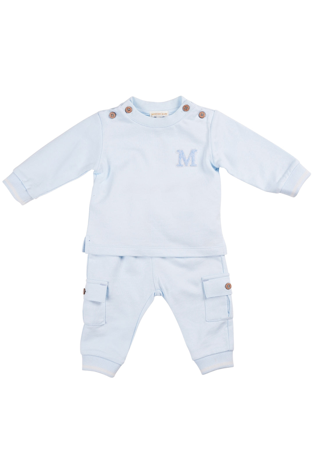 Mintini "Dominic" Baby Blue Sweatshirt & Cargo Joggers | Millie and John