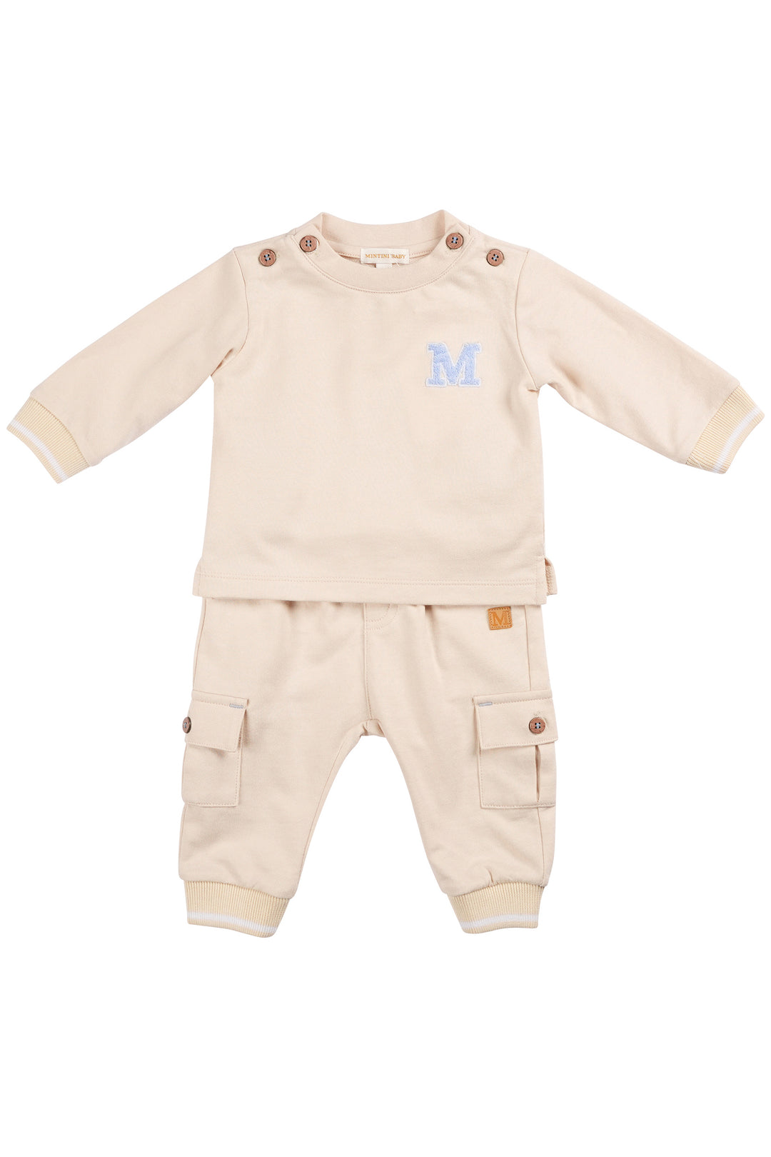 Mintini "Dominic" Sand Sweatshirt & Cargo Joggers | Millie and John