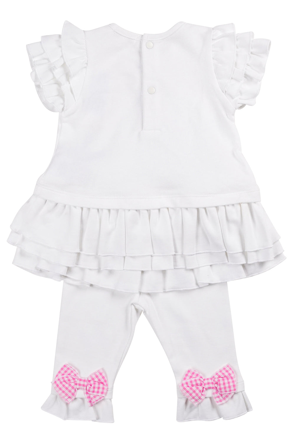 Mintini "Sadie" White Gingham Bow Top & Leggings | Millie and John