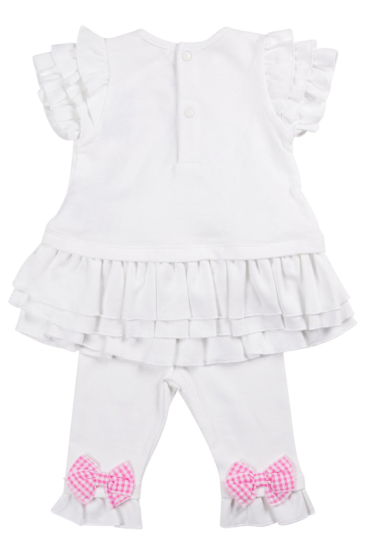 Mintini "Sadie" White Gingham Bow Top & Leggings | Millie and John