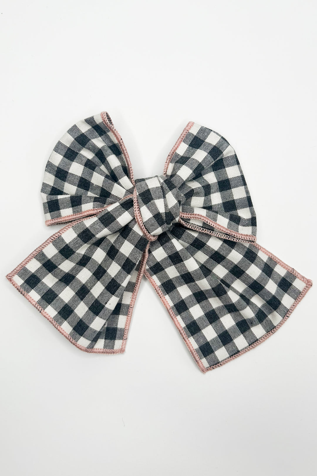 Valentina Bebes Black Gingham Hair Bow | Millie and John