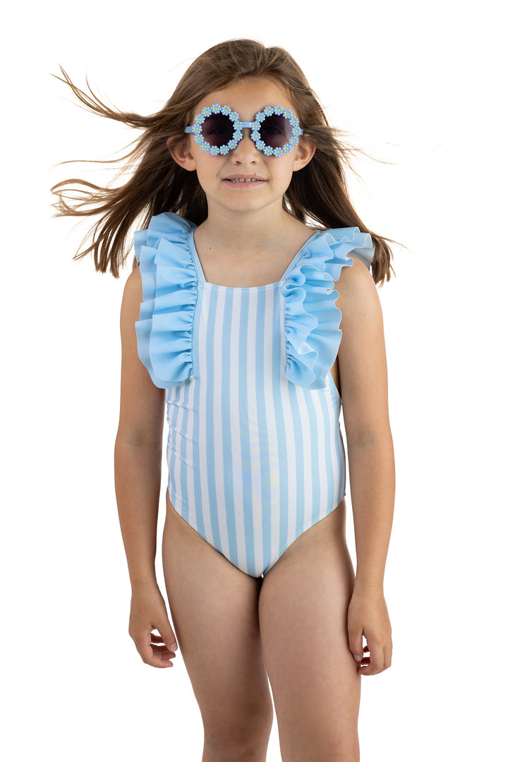 Meia Pata BLUE STRIPES "Amalfi" Swimsuit | Millie and John