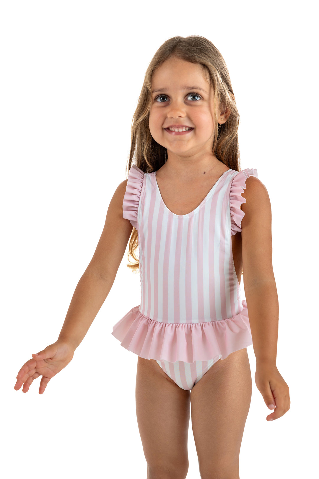 Meia Pata PINK STRIPES "Ravello" Swimsuit | Millie and John