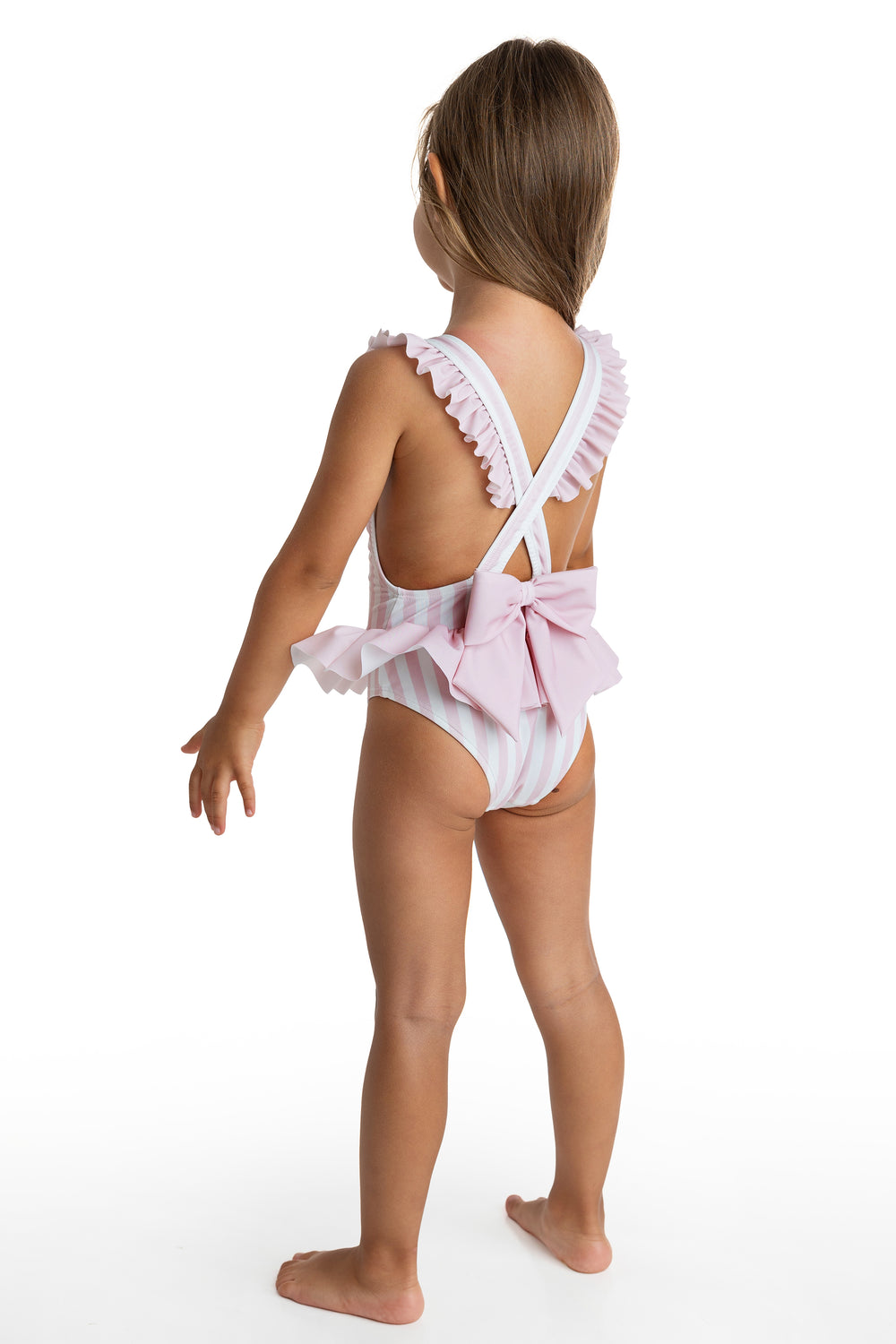 Meia Pata PINK STRIPES "Ravello" Swimsuit | Millie and John