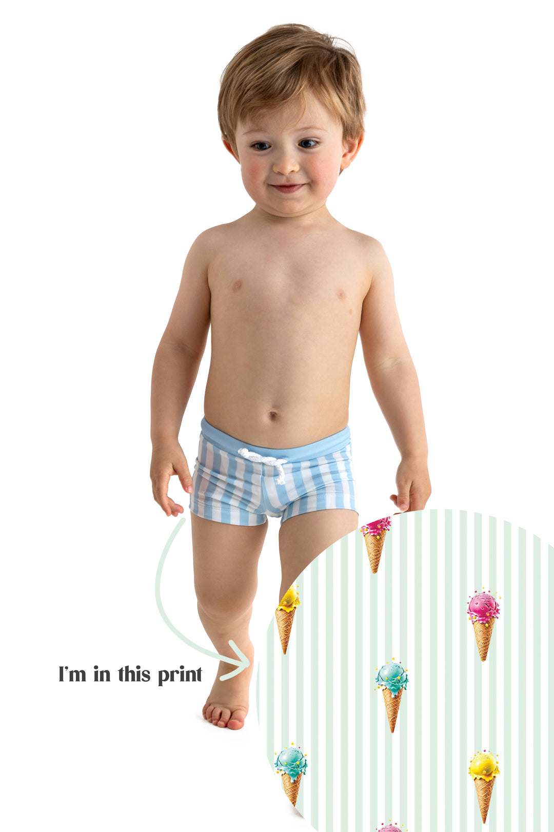 Meia Pata ICE CREAMS Lycra Swim Shorts | Millie and John