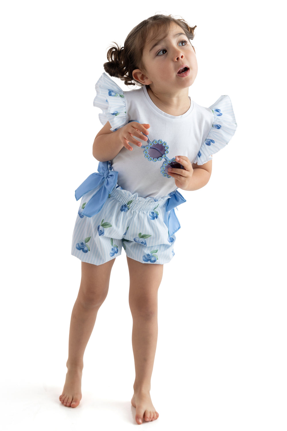 Meia Pata BLUEBERRIES Cotton T-Shirt & Shorts | Millie and John