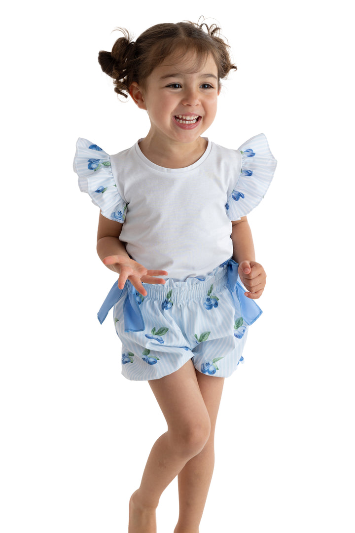 Meia Pata BLUEBERRIES Cotton T-Shirt & Shorts | Millie and John
