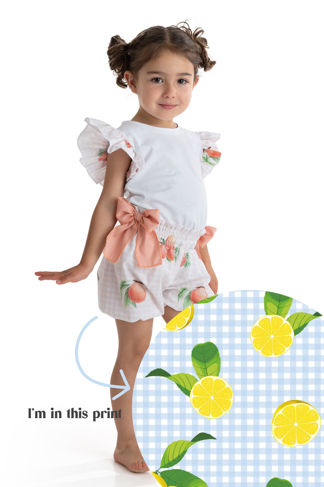 Meia Pata LEMONS Cotton T-Shirt & Shorts | Millie and John