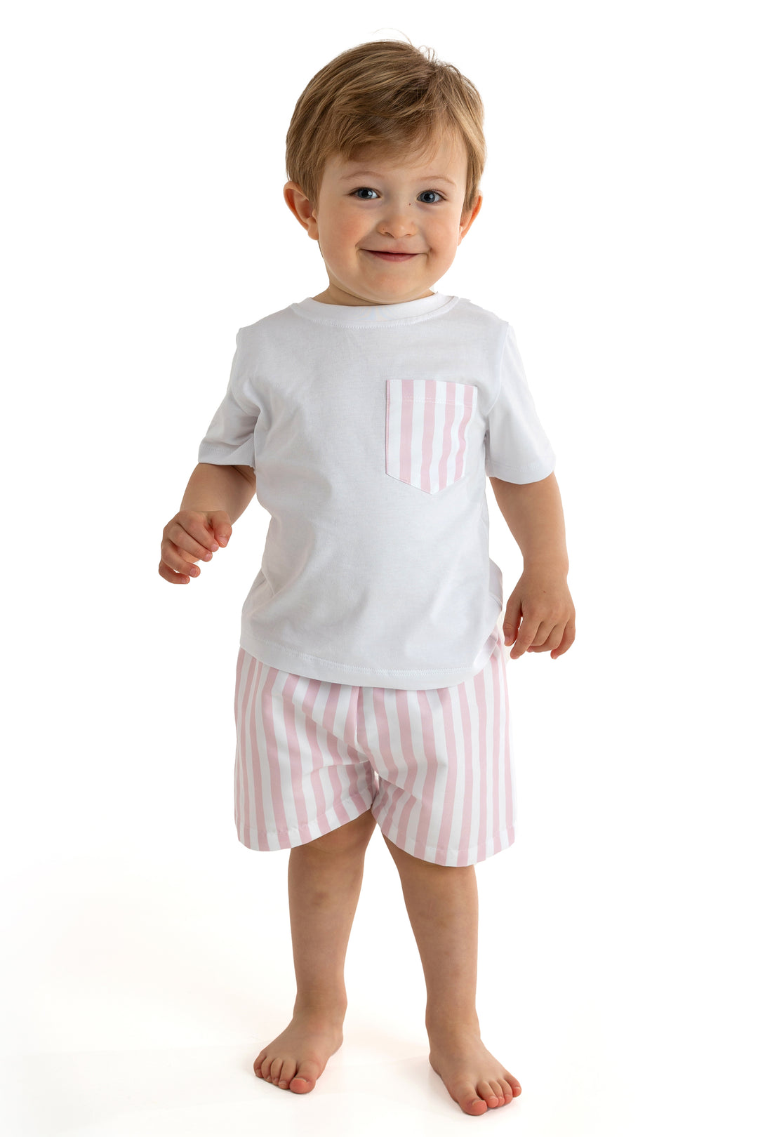 Meia Pata PINK STRIPES Cotton T-Shirt | Millie and John