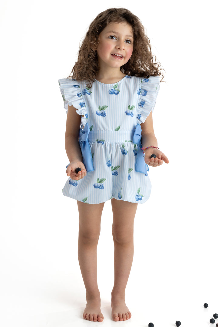 Meia Pata BLUEBERRIES Cotton Playsuit | Millie and John