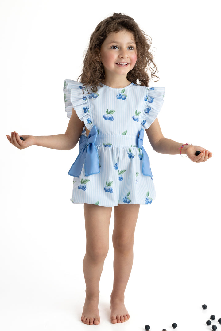 Meia Pata BLUEBERRIES Cotton Playsuit | Millie and John