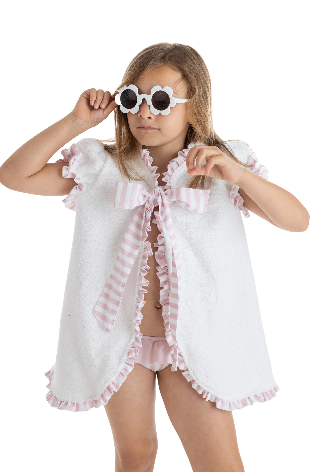 Meia Pata PINK STRIPES Beach Cover Up | Millie and John