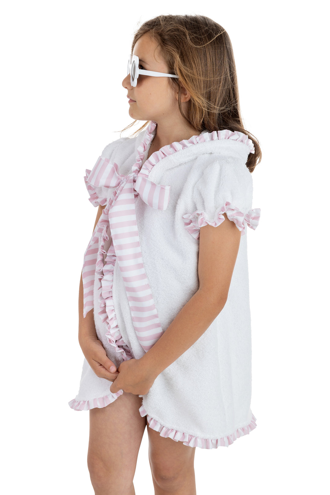 Meia Pata PINK STRIPES Beach Cover Up | Millie and John