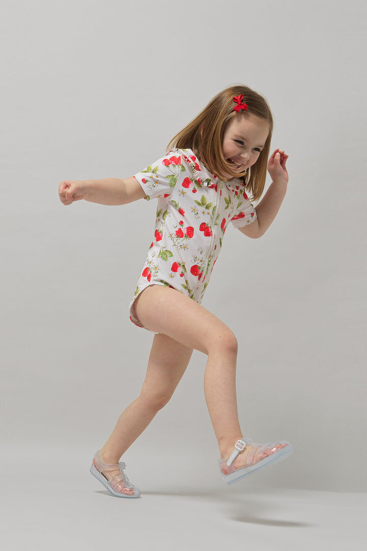 Marena "Monaco" Clear & White Jelly Sandals | Millie and John
