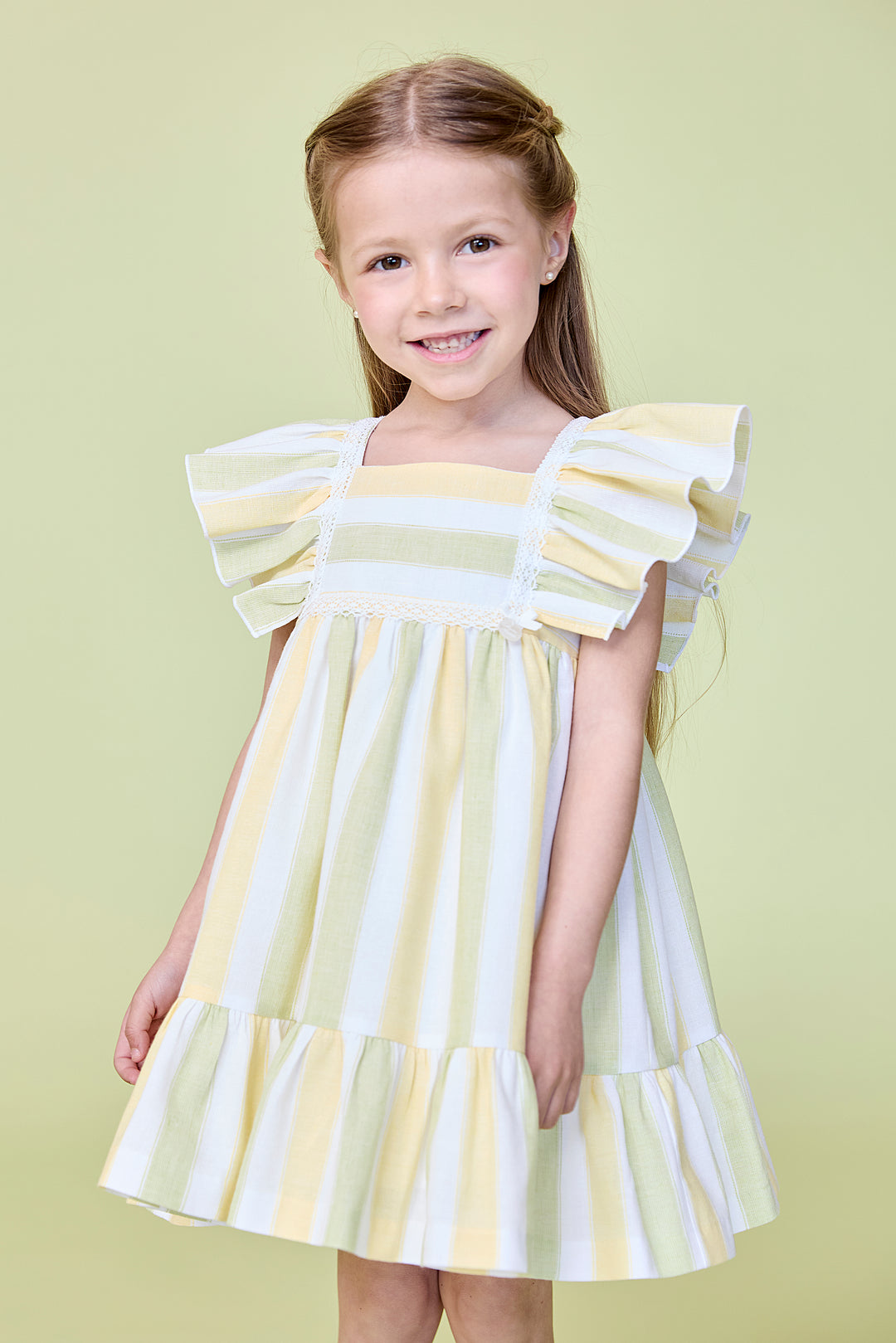 Martín Aranda "Callista" Lemon & Lime Striped Dress | Millie and John