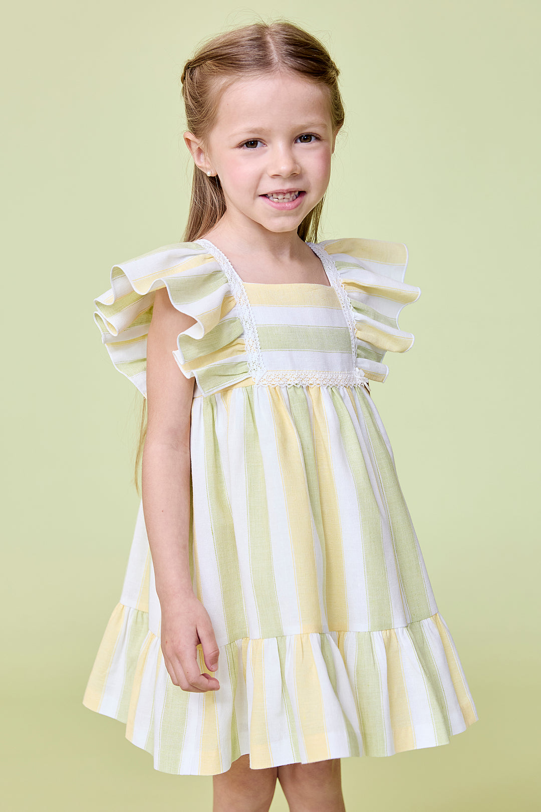 Martín Aranda "Callista" Lemon & Lime Striped Dress | Millie and John