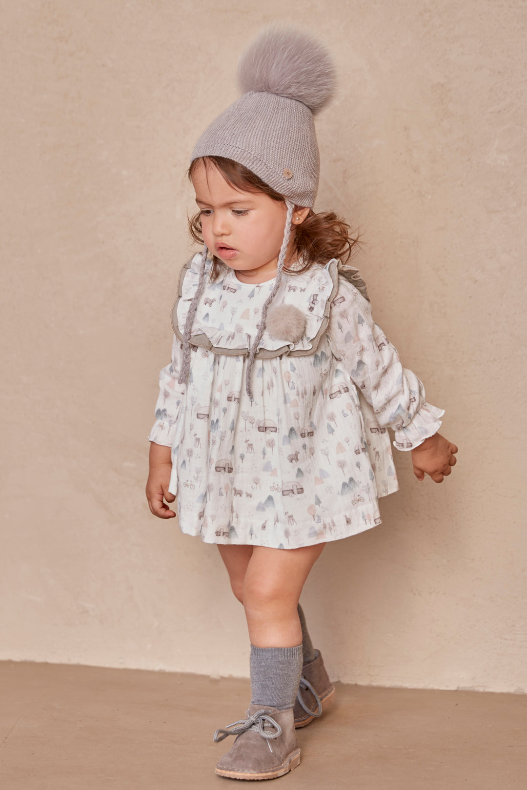 Martín Aranda "Myla" Winter Print Dress & Bloomers | Millie and John