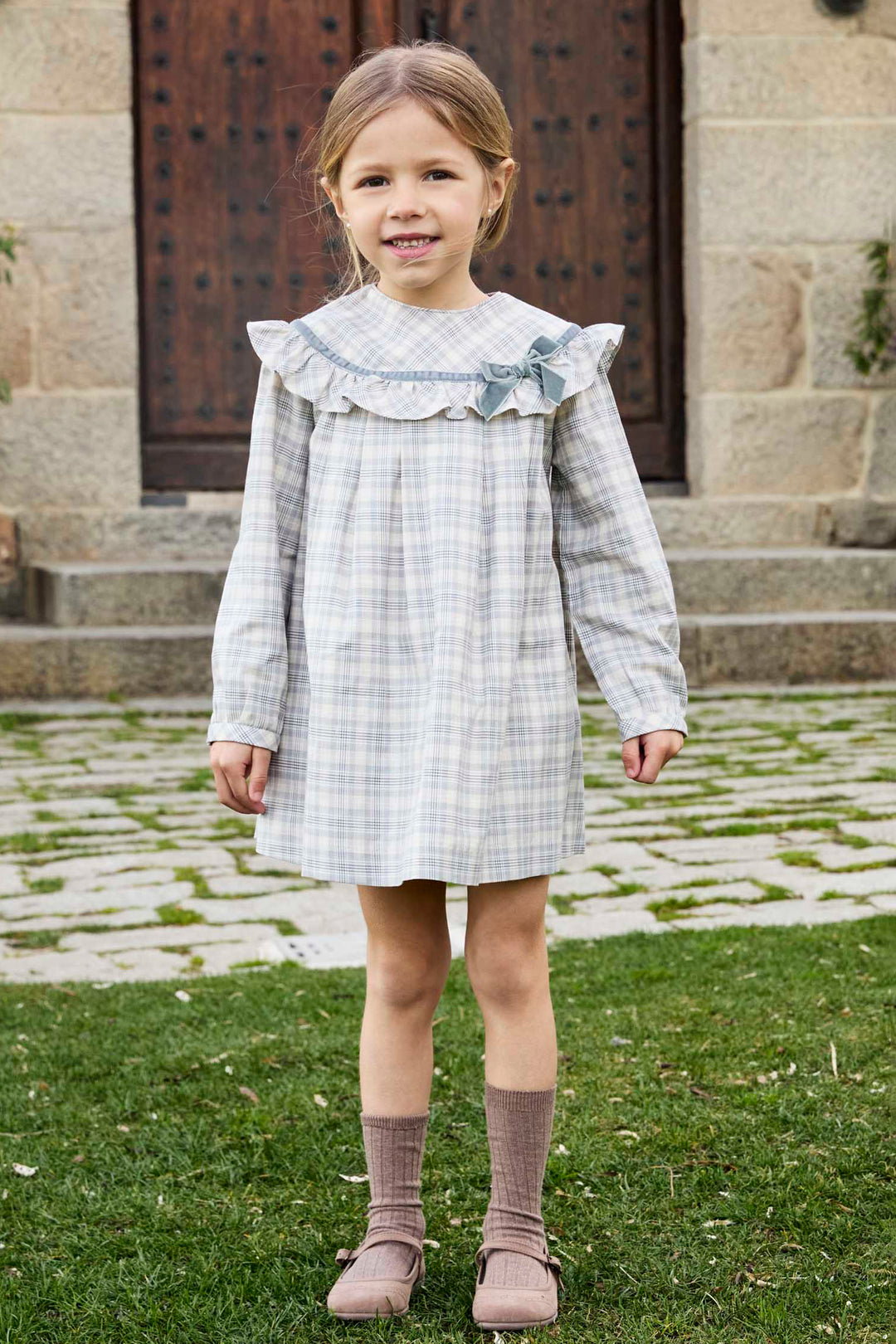 Martín Aranda "Violet" Stone Tartan Dress | Millie and John